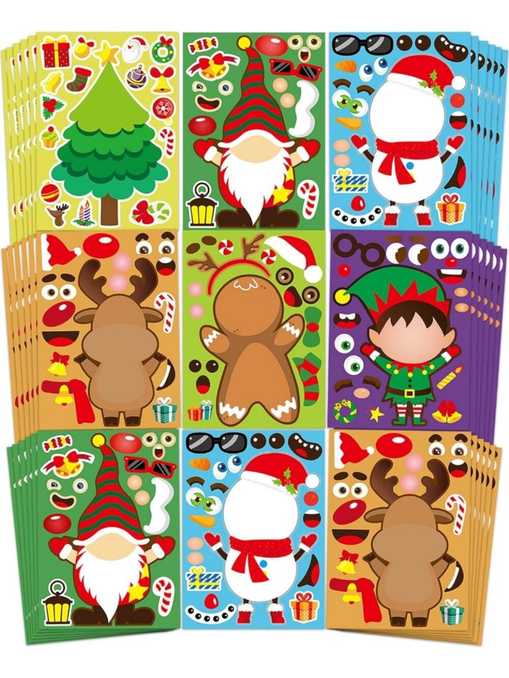 42 Sheets Christmas Stickers for Crafts, Party Favors, Stocking Stuffers & Kids'